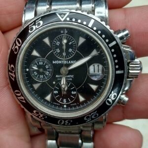 Montblanc Black and Silver Dive Watch